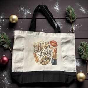 Boss Lady Canvas Tote NWOT